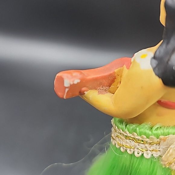 Vintage Hula Girl Ukulele Bobber Chalkware Dashboard Ceramics Japan Dated 1988 - Picture 5 of 12